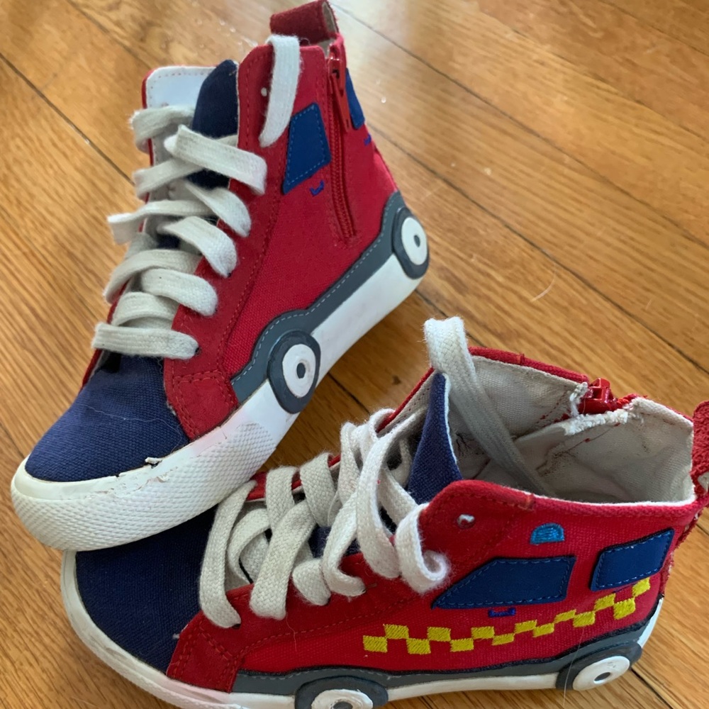 Mini Boden fire truck hi tops